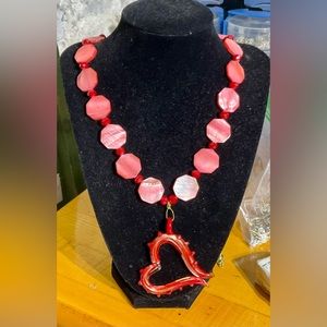 Mother of Pearl Heart Neclace